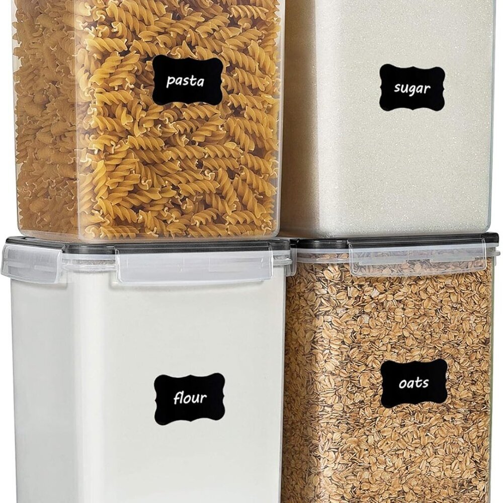4 PCS Large Food Storage Containers 5.2L / 175oz, 4 Pieces BPA Free Plastic Airt
